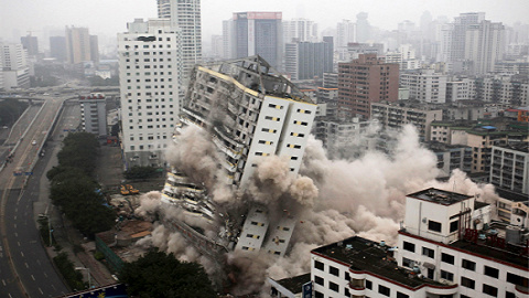 看图|建筑爆破拆除的震撼性瞬间