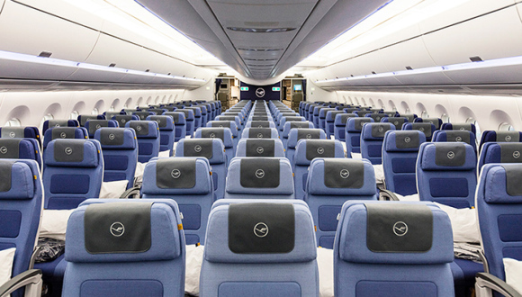 飞机内饰也能换装 汉莎航空为a350经济舱优化了室内设计