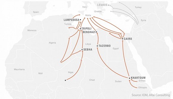 地中海偷渡路线被封 利比亚黑市拍卖难民400美