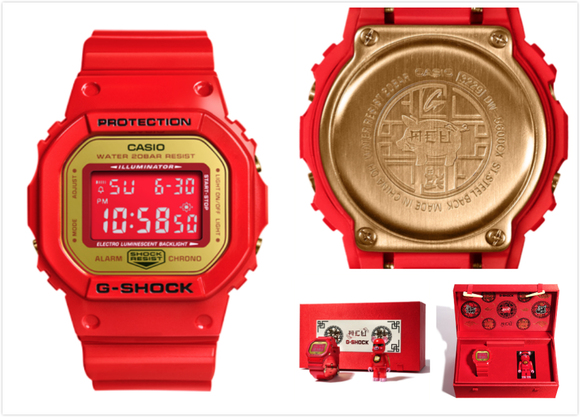 卡西欧2019"g-shock x acu"联名小猪福纪念版套装 售价:人民币1090元