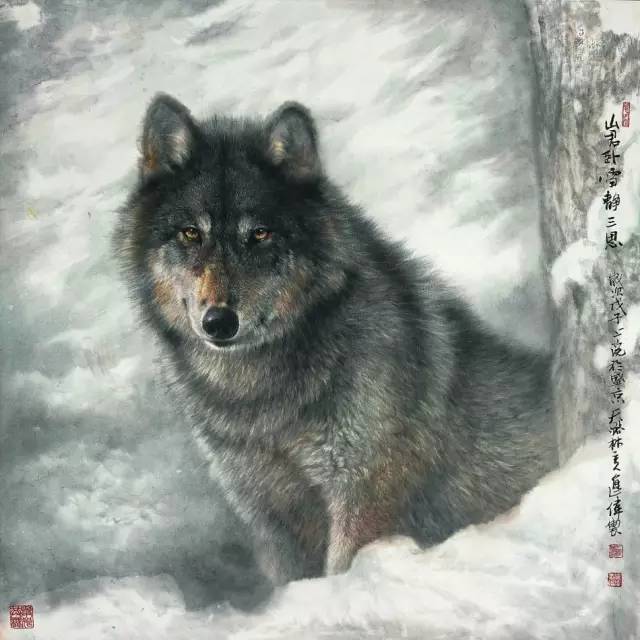 与狼共舞:画家诠释一个野性世界