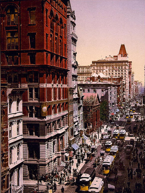 彩色明信片中1900年的纽约|界面新闻旅行