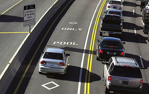 carpool lane示意图carpool lane 标识美国的汽车保险心里话讲,美国车