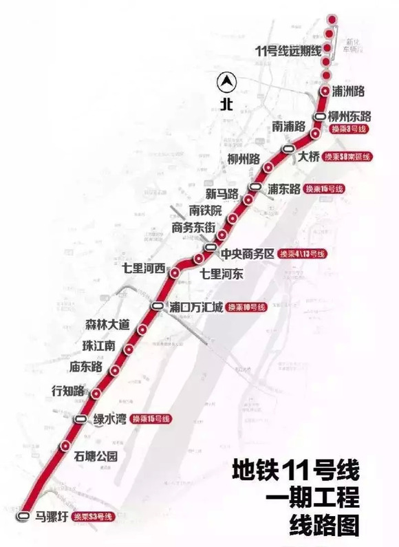 11号线是南京地铁第二条全线位于长江以北的线路,计划于2023年初通车