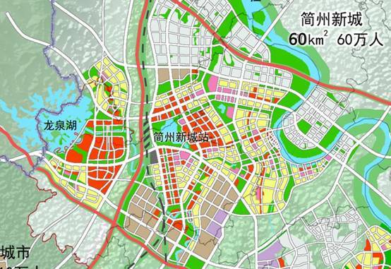 2017年底,简阳城市总体规划(2016-2035)公示,简阳被划分成了简州新城