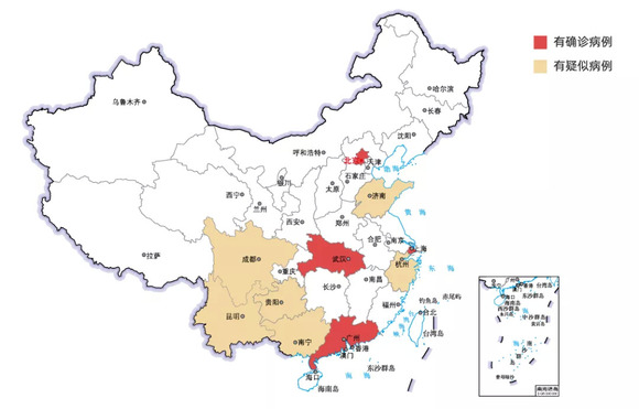 丁香园汇总的疫情地图   丁香园