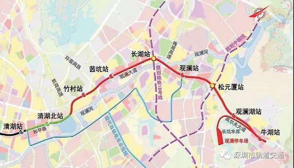 地铁4号线北延线示意图(来源:深圳龙华融媒发布)