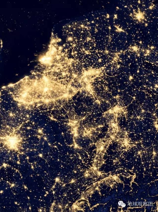 看看夜空中的地球那万国灯火