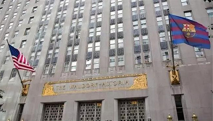 要成为世界第一的巴萨开设纽约办公室 帝国大厦为此绽放红蓝两色