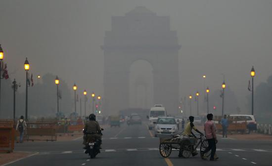  印度首都新德里的空气污染非常严重