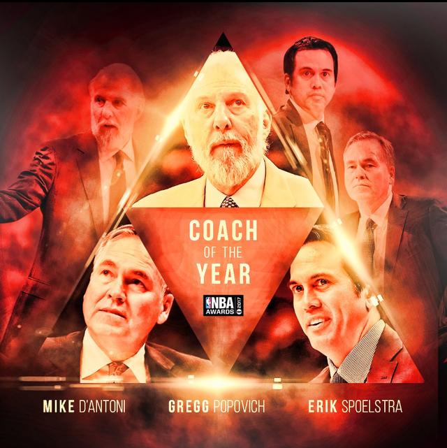 各大奖项候选揭晓:哈登威少伦纳德竞逐MVP