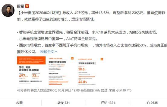 小米市值超越百度 雷军的梦想实现了五分之一