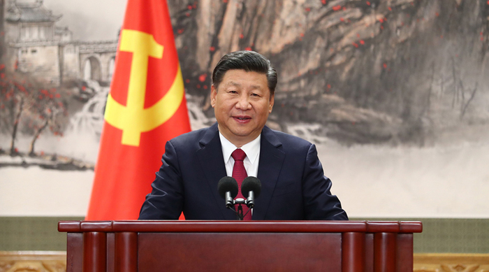 2017年10月25日,习近平总书记在北京人民大会堂同采访十九大的中外记者见面。