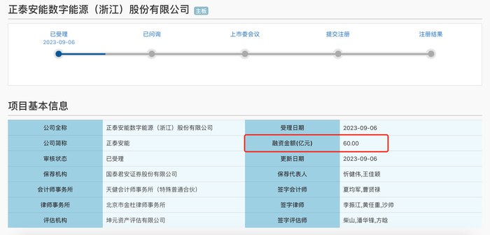 融资额60亿“大象”来了，正泰安能冲沪市主板，客户高度汇合