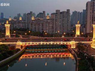 上海武宁路桥景观灯光5月1日起玩出新花样