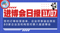 進(jìn)博會(huì)日?qǐng)?bào)丨簽約訂單紛至沓來(lái)，企業(yè)盡享溢出效應(yīng) ，80家企業(yè)及機(jī)構(gòu)簽約第八屆進(jìn)博會(huì)