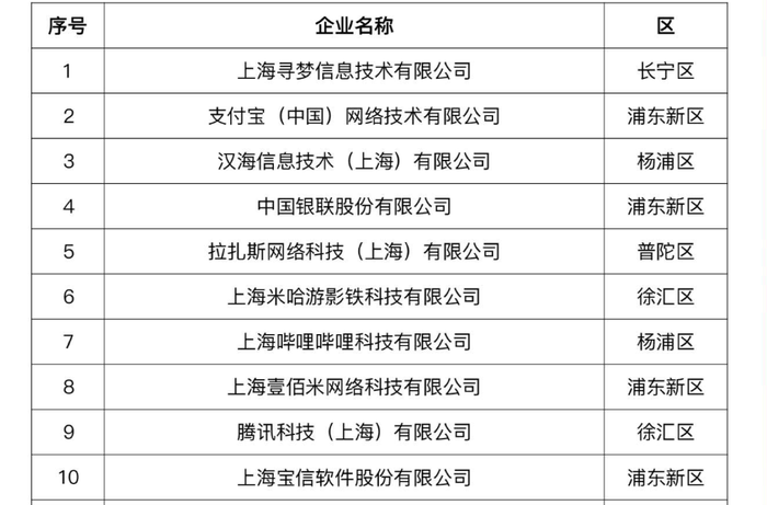 上海公布软件信息业“双百”名单，B站、叮咚买菜首入前十行列|界面新闻