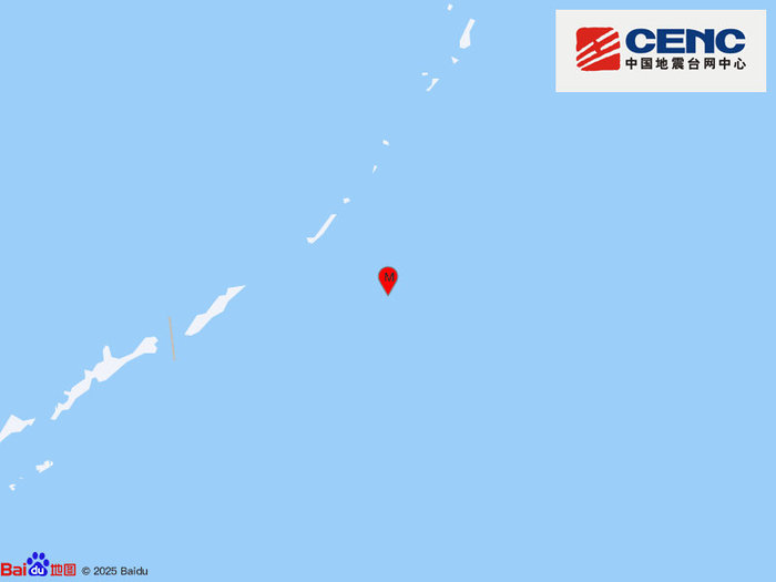 千岛群岛以东海域发生6.0级地震，震源深度30千米