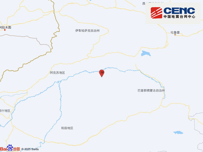 新疆阿克苏地区沙雅县发生3.7级地震，震源深度23千米