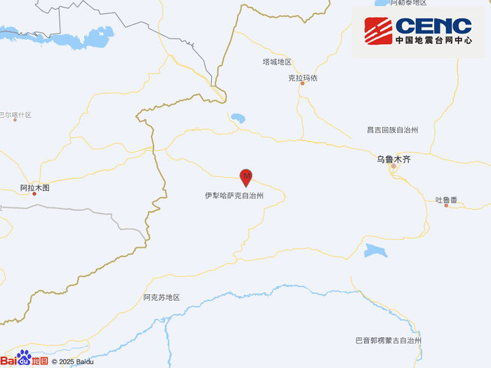 新疆伊犁州新源县发生3.8级地震，震源深度27千米