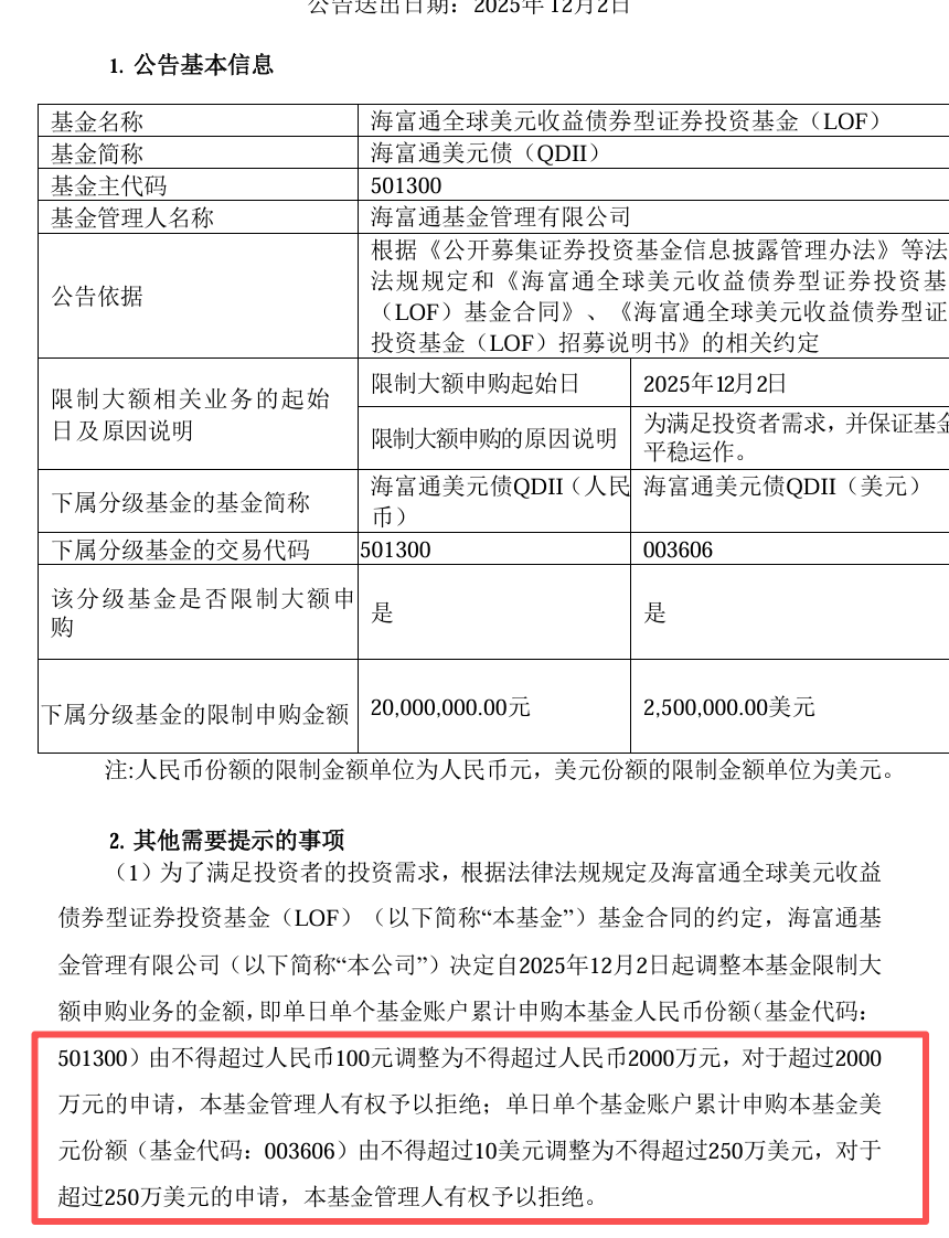 知乎精选:必胜客-三日内限购额从100元到2000万元再到100元，海富通这只基金在做什么？
