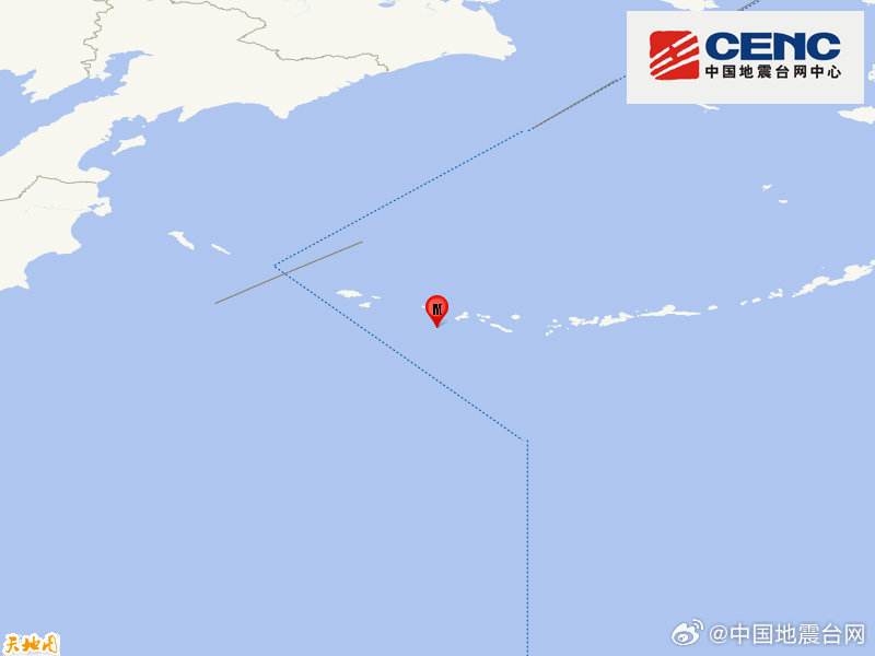 拉特群岛发生5.7级地震，震源深度20千米