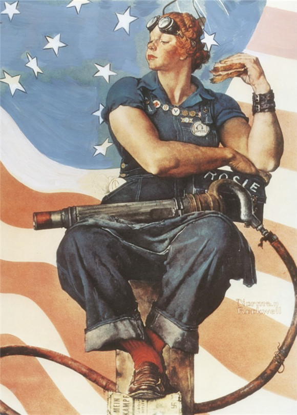 二战中的美国女人:那幅著名海报中的铆工罗茜到底是谁?