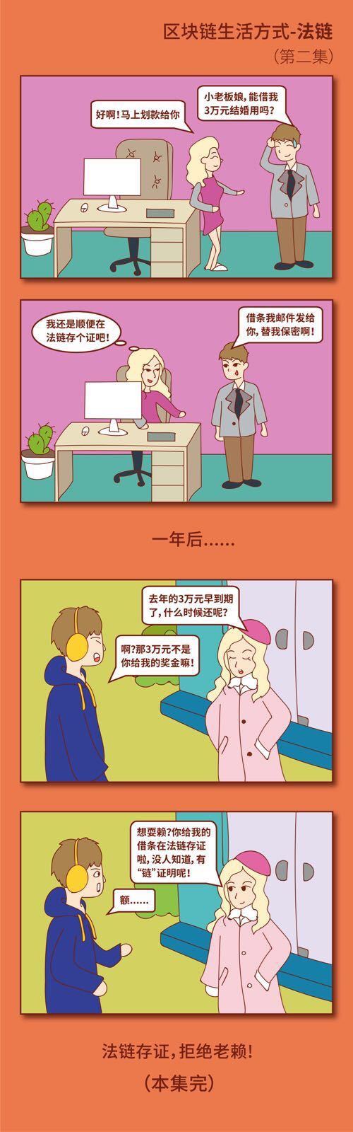 一组生活中的漫画 说透区块链存证技术 界面 财经号