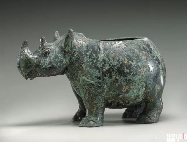 100％の保証 古美術 犀の置物 犀 青銅製 重い 古い 中国古玩美術 古玩 