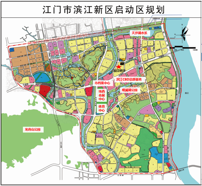 滨江新区启动区规划图