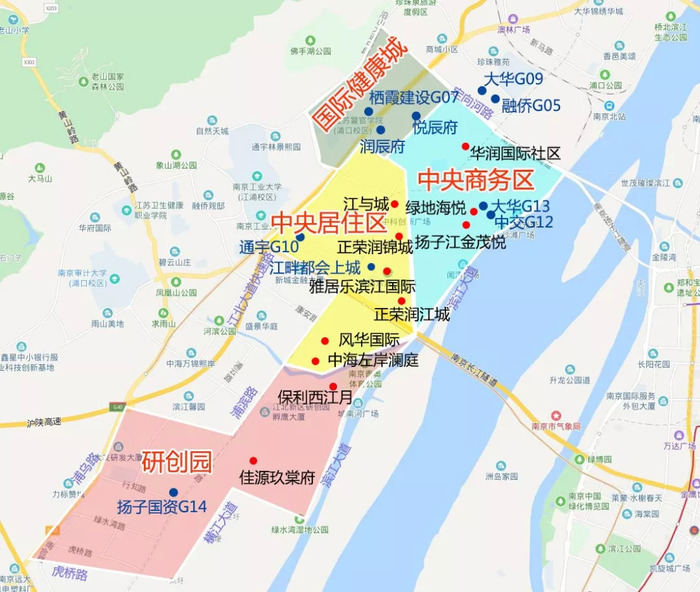 江北核心区地图图片