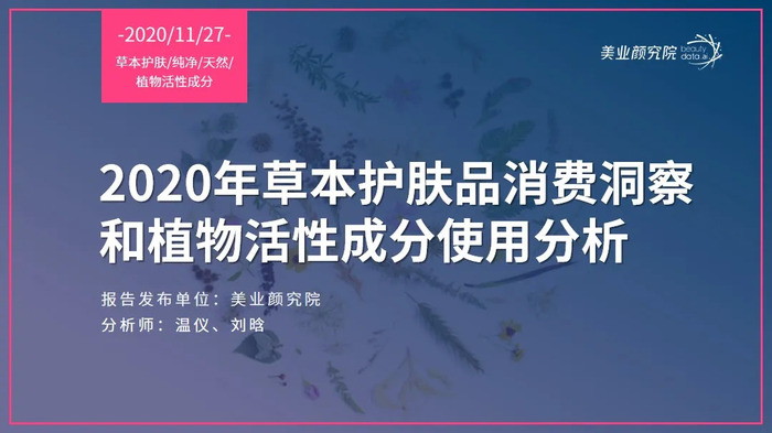 美业颜究院解读草本护肤品消费洞察及植物提取物使用分析 界面新闻 Jmedia