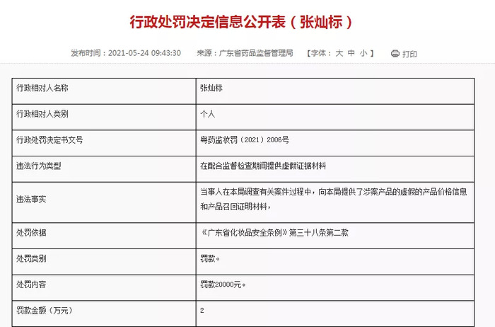 米乐M6|全国首例，化妆品企业质量负责人被罚