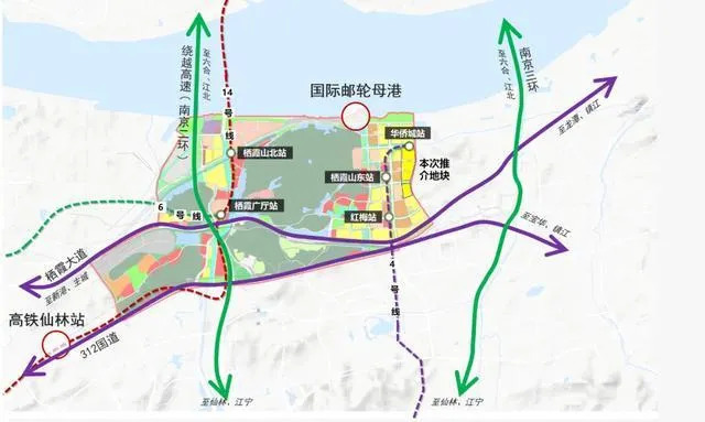 棲霞山文化休閒旅遊度假區軌道交通規劃 圖源 南京市規劃和自然資源局